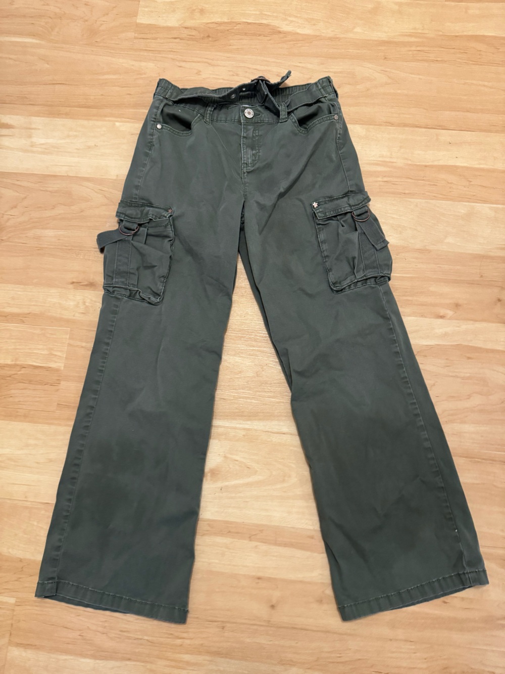 Limited Too Y2K 2001 Army Green Cargo Pants Girl's 16 Women's Size 2